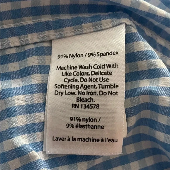 Vineyard Vines Light Blue Gingham Shirt - Picture 9 of 10